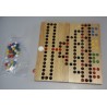 Jeu du Barricade en bois  plateau pliable, 25 x 25 cm, 41 billes de couleur