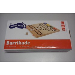 Jeu du Barricade en bois  plateau pliable, 25 x 25 cm, 41 billes de couleur
