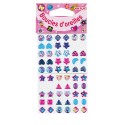 60 Boucles d'oreille stickers, 30 paires à coller