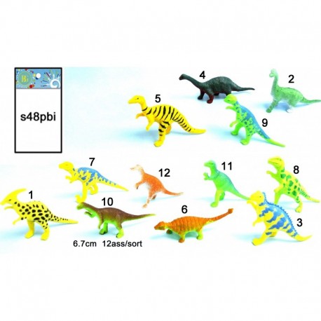 Dinosaure miniature en plastique, 6 à 7 cm