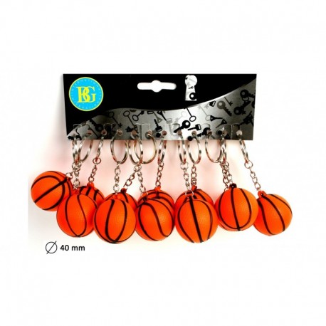 Porte clé ballon de Basket, mousse, 4 cm (x12)