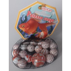 20 billes + 1 calot Poisson Rouge
