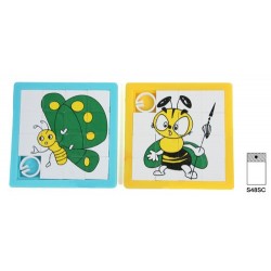 Pousse-pousse 6x6cm, animal