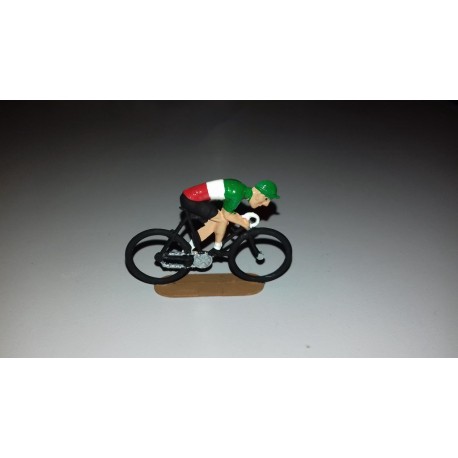 cycliste métal plat peint, position sprinteur