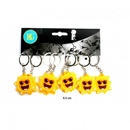 Porte clé soleil visage 4,5 cm