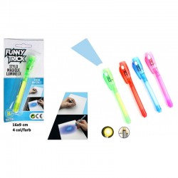 Stylo encre invisible 13 cm avec lampe