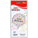 Ballon PVC hélium Joyeux Anniversaire 18 pouces