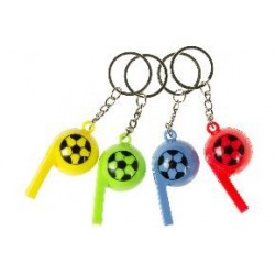 Porte clé sifflet ballon de foot 6 cm