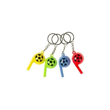 Porte clé sifflet ballon de foot 6 cm