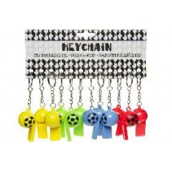 Porte clé sifflet ballon de foot 6 cm