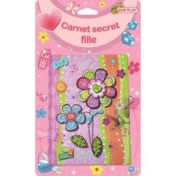 Carnet secret filles avec serrure et 2 clés