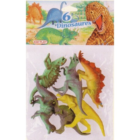 Dinosaures grand modèle (x6), dimensions 13 cm environ