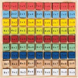 Table à calcul «Multiplication» en bois
