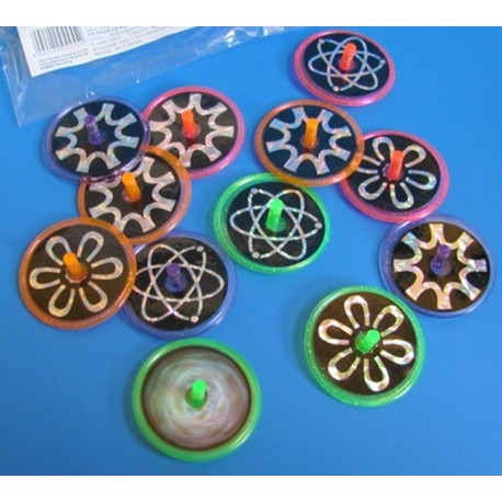 toupie 4 cm, effet visuel, plusieurs coloris différents