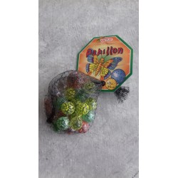 20 billes + calot papillon, Diamètre des billes 1,5 cm et calot 2,5 cm