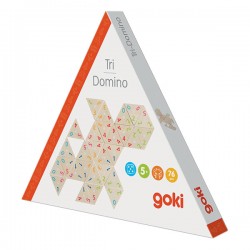 Tri-dominos en bois, Goki, 3,4 cm, 76 pièces