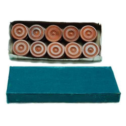 20 pions de dames en bois, 32 x 8 mm, couleur brun