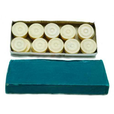 20 pions de dames en bois, 32 x 9 mm, couleur blanc