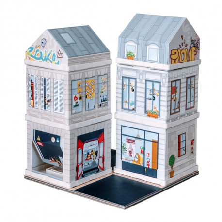 Fabulabox, la caserne des pompiers : Jeu de construction – Histoire à lire – Enigmes