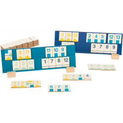 Rummy en bois, nombres à poser