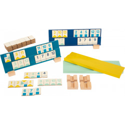 Rummy en bois, nombres à poser