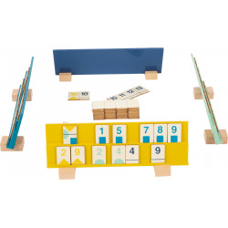 Rummy en bois, nombres à poser