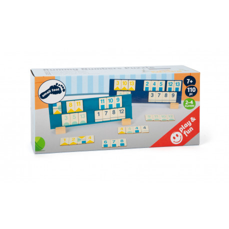 Rummy en bois, nombres à poser