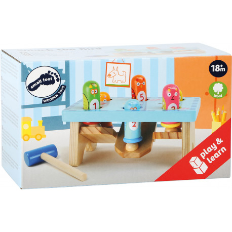 Cache et Coucou en bois, tape sur l'oiseau