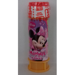 Bulles de savon Minnie, 60 ml, Disney, souffleuse accrochée au couvercle, avec jeu sur le couvercle