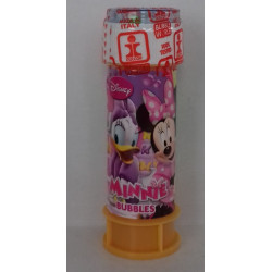 Bulles de savon Minnie, 60 ml, Disney, souffleuse accrochée au couvercle, avec jeu sur le couvercle