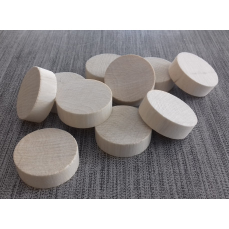 10 palets en bois (charme) pour billard Hollandais, plat, diamètre 3 cm
