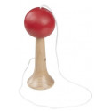Bilboquet en bois, Goki, boule rouge