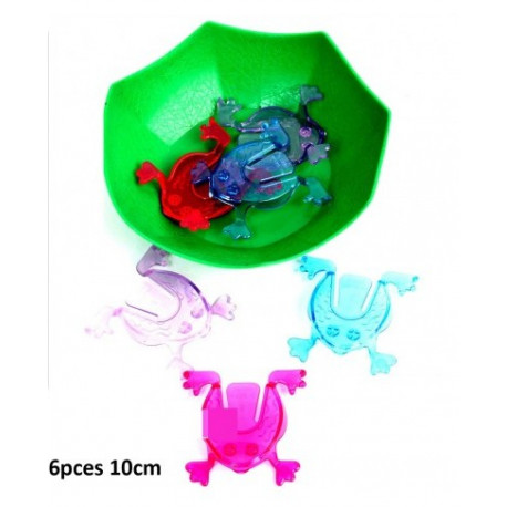 Grenouilles sauteuses, avec nénuphar réceptacle