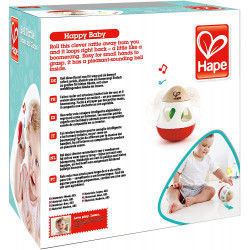 Hochet à clochette, jouet en bois, Hape