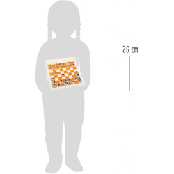 Jeu d’échecs en toile, jeu en bois