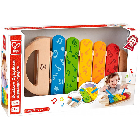 Xylophone arc-en-ciel, jouet en bois Hape