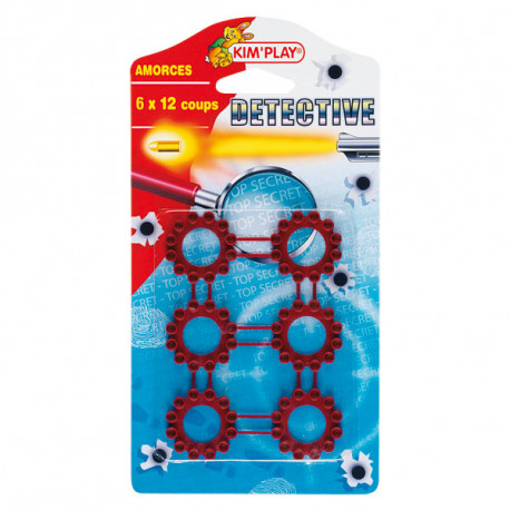 Amorces pour pistolet 12 coups (x6)