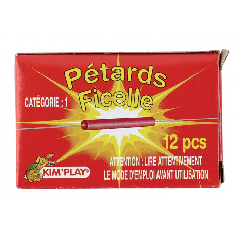 Pétards ficelle, boite individuelle de 12 ficelles