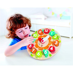 Puzzle horloge en bois, Hape