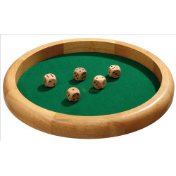 Piste de dés, en bois, 30 cm