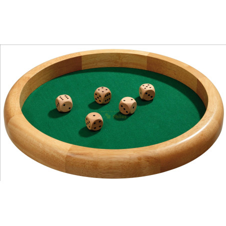 Piste de dés, en bois, 30 cm