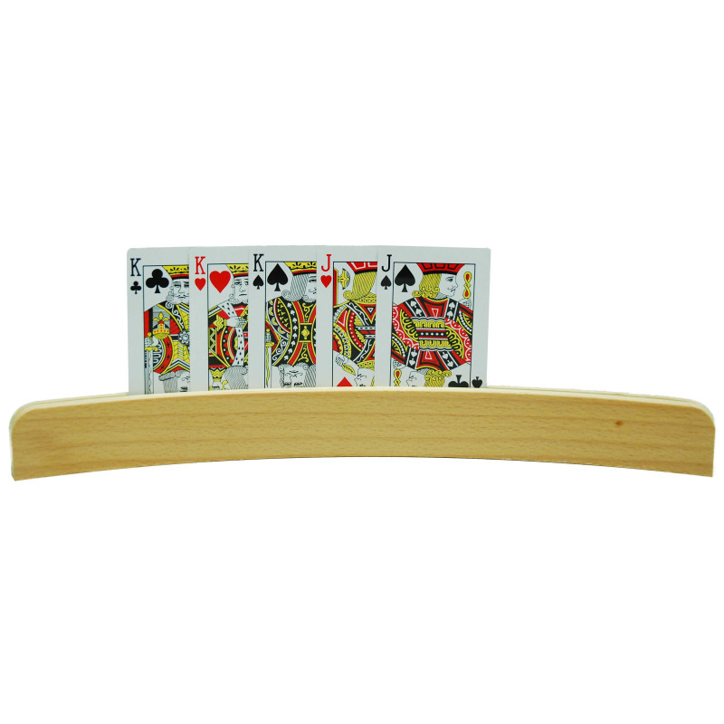 Porte-cartes bois naturel courbé, 35 cm