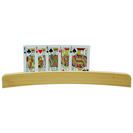 Porte-cartes bois naturel courbé, 35 cm