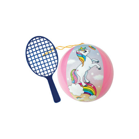 Raquette Ballon Licorne, 20 cm de diamètre