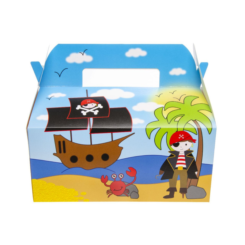 Boite menu enfant carton vide, idéal pochette surprise, Pirate