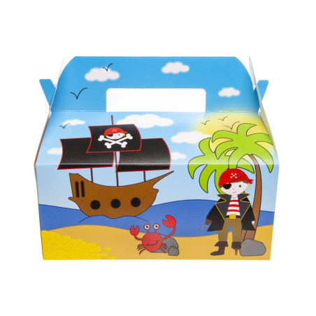 Boite menu enfant carton vide, idéal pochette surprise, Pirate